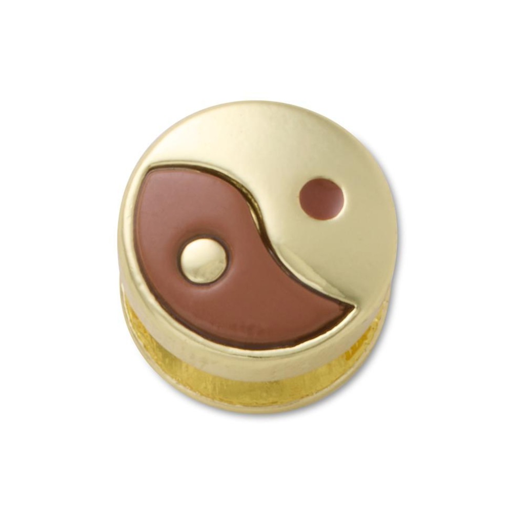Imagem 1 do produto Jibbitz™ Ícone Yin Yang Marrom Único - Unissex