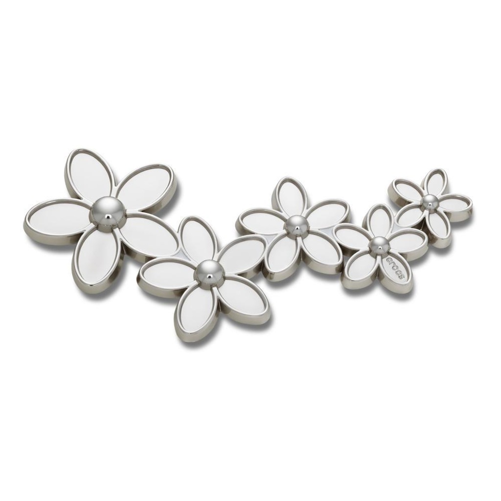 Jibbitz™ Mega Agrupamento De Flores Prateadas Único - Unissex
