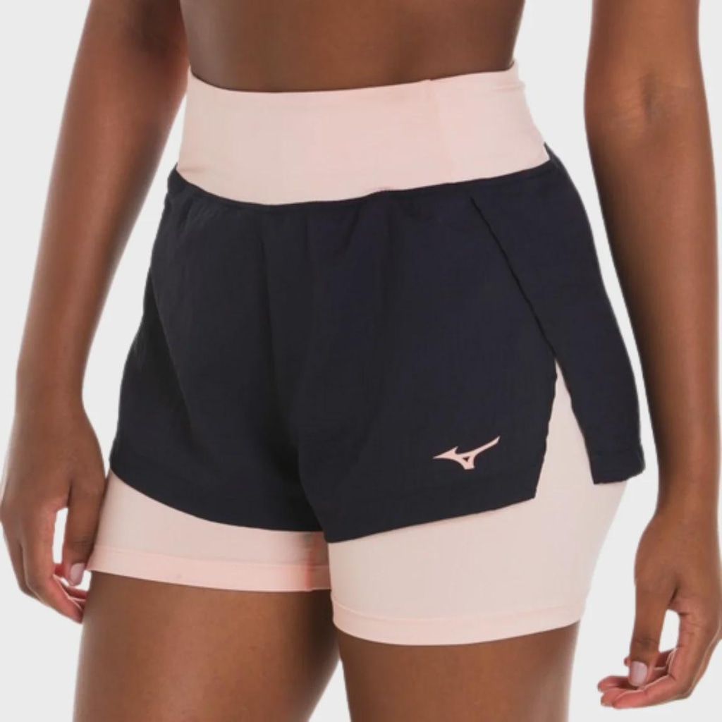 Short Mizuno 2x1 High Feminino