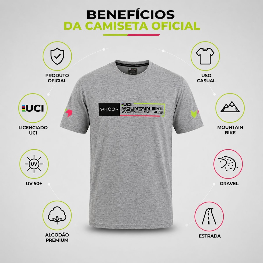 Imagem 3 do produto Camiseta Casual Free Force UCI MTB World Series Masculina