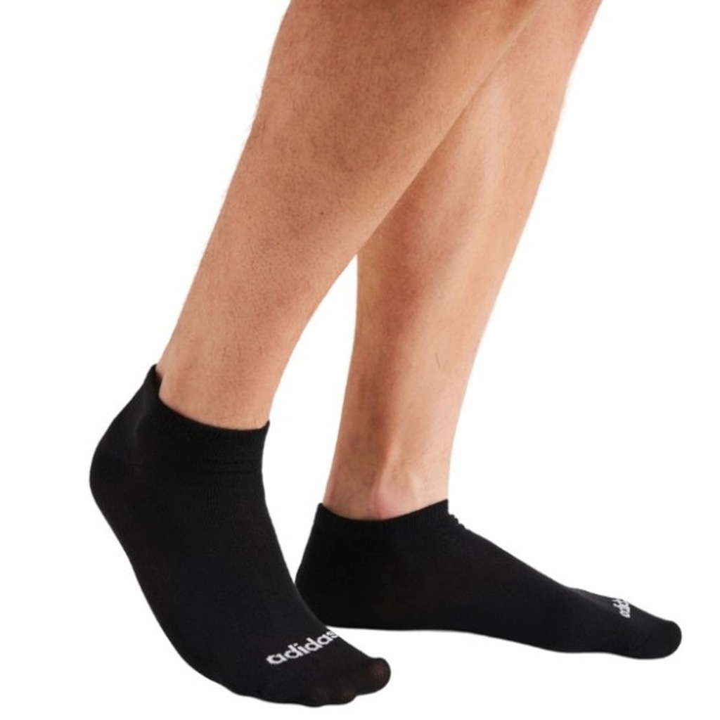 Imagem 2 do produto Kit de Meias adidas Cano Baixo Finas Linear com  3 Pares - Adulto