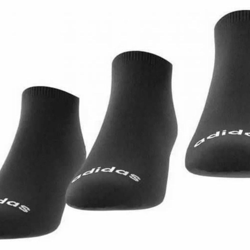 Imagem 3 do produto Kit de Meias adidas Cano Baixo Finas Linear com  3 Pares - Adulto