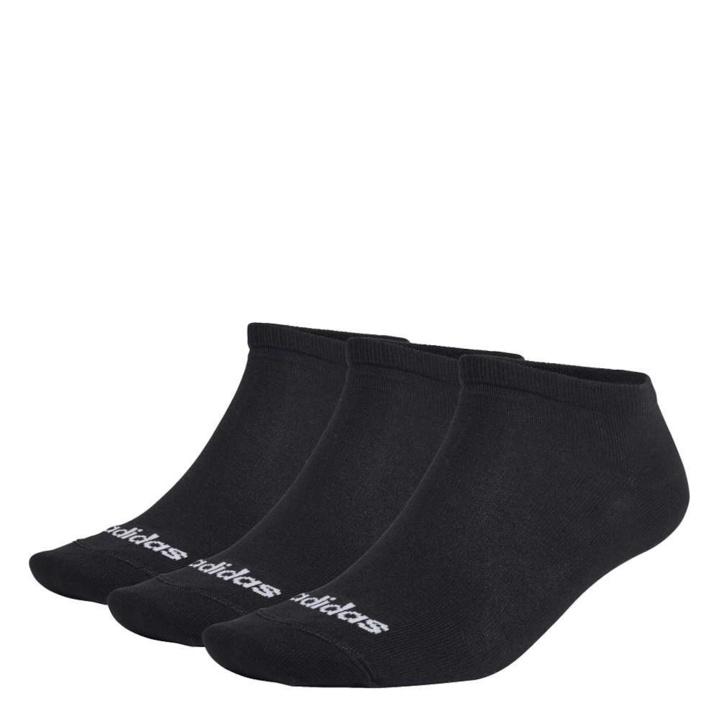 Imagem 4 do produto Kit de Meias adidas Cano Baixo Finas Linear com  3 Pares - Adulto