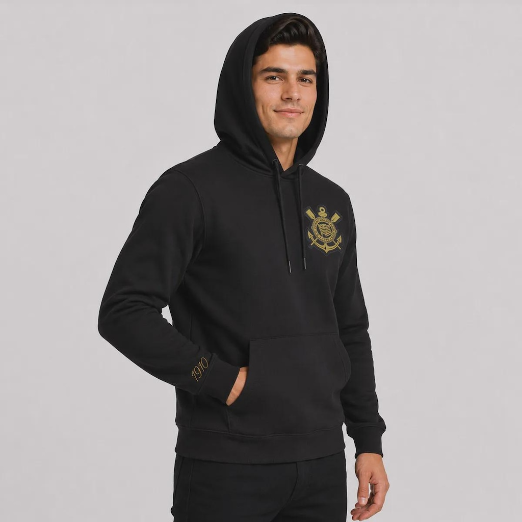 Imagem 2 do produto Blusão de Moletom Corinthians Escudo Masculino