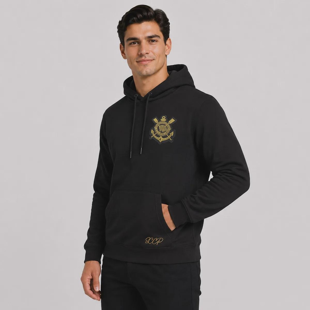 Imagem 3 do produto Blusão de Moletom Corinthians Escudo Masculino