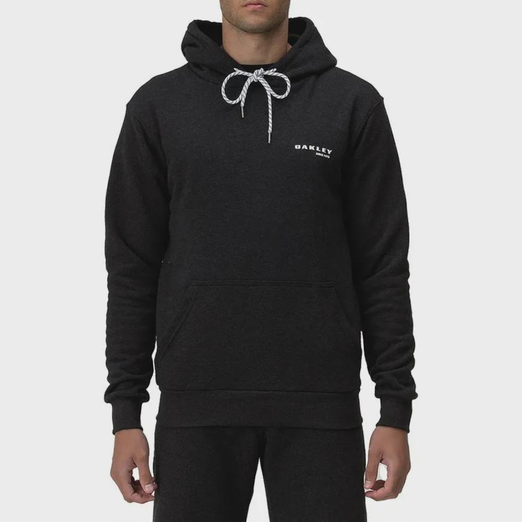 Moletom Oakley Canguru Bunker Hoodie Blackout - Masculino