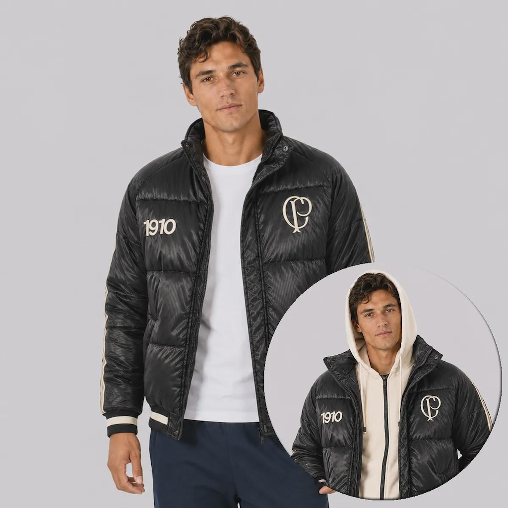 Imagem 3 do produto Jaqueta Moletom Corinthians Logo Com Moletom FutFanatics Masculina