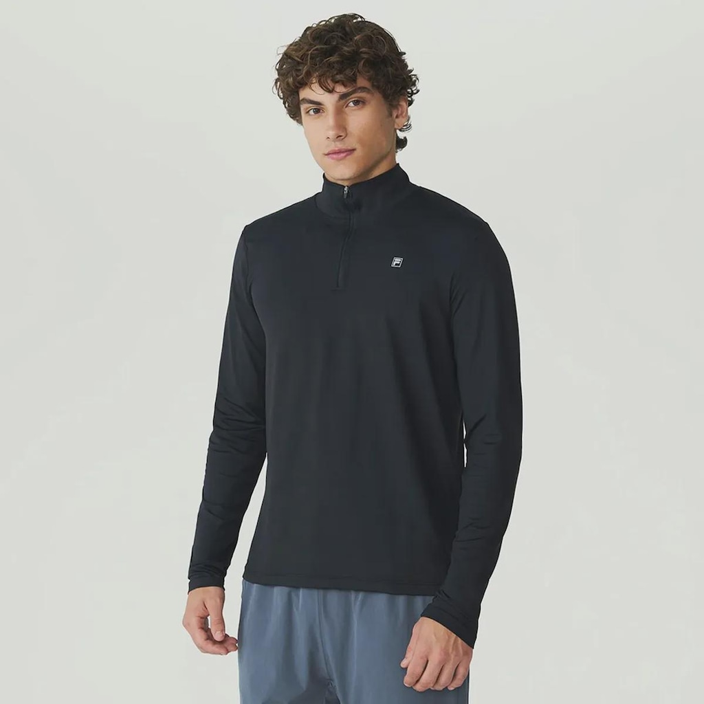 Blusa Fila Half Ziper Life ML Masculina
