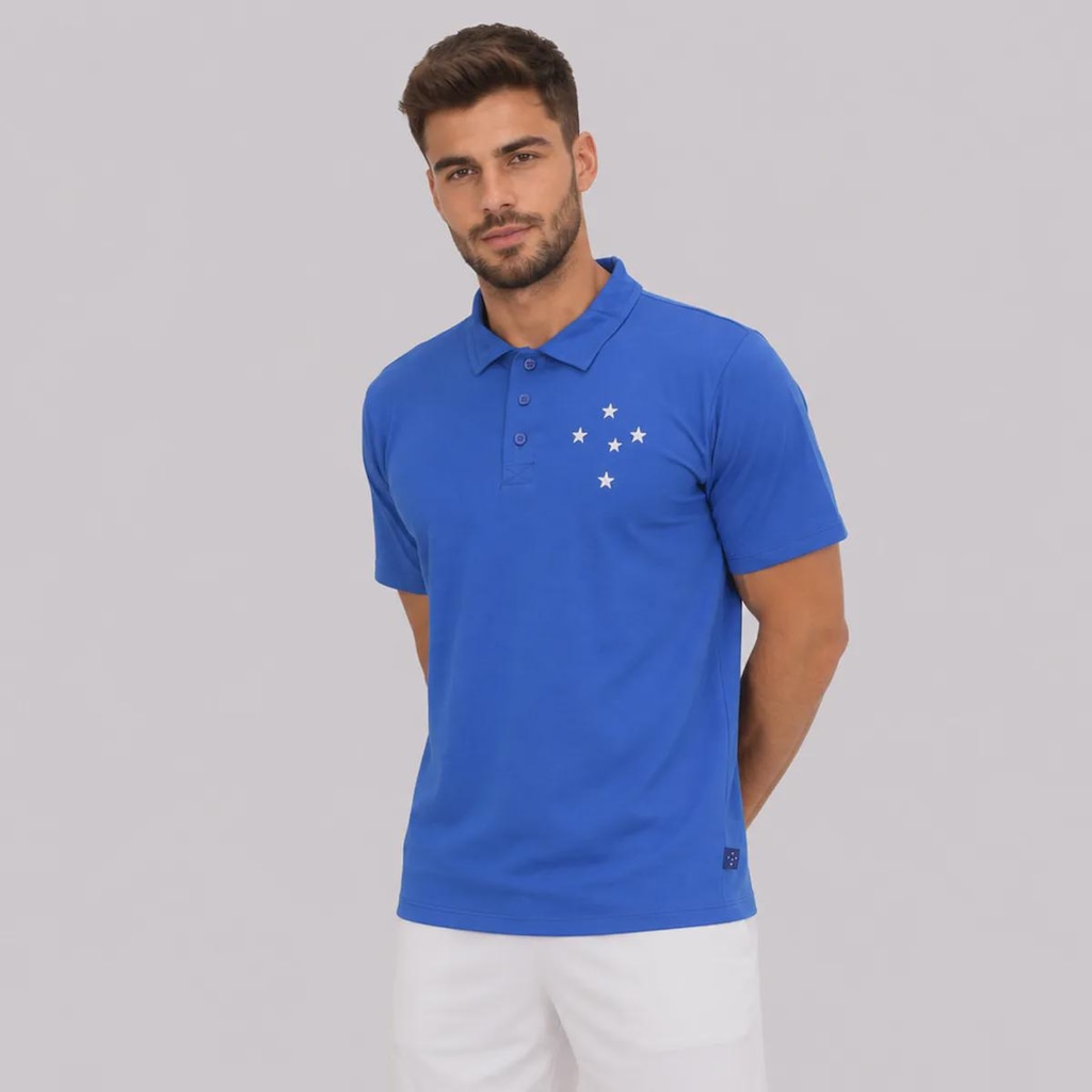 Imagem 3 do produto Camiseta Polo Cruzeiro Piquet FutFanatics Masculina