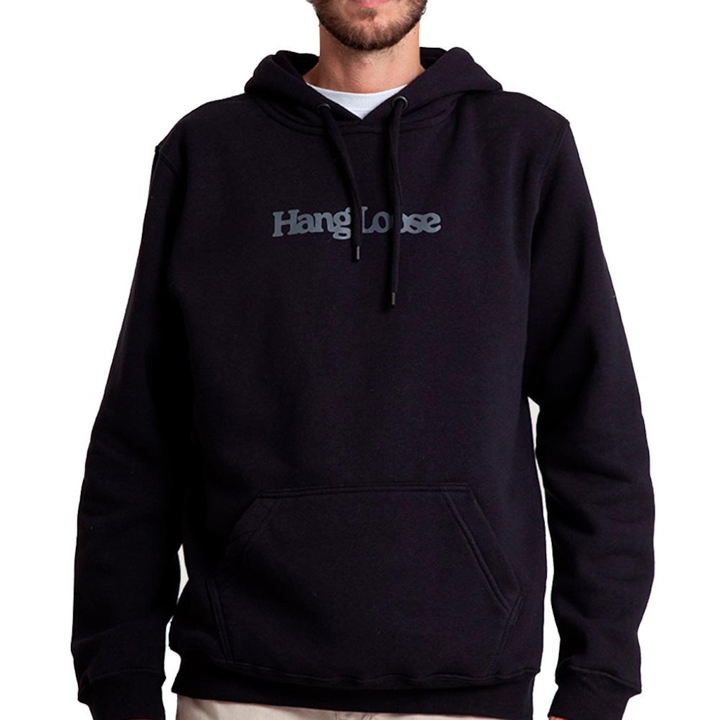 Moletom Hang Loose Canguru Typo Masculino
