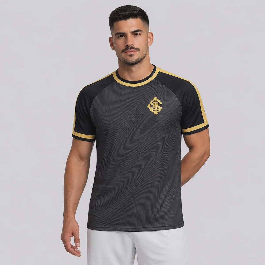 Imagem 2 do produto Camisa Internacional Goldy Preta 10 A. Patrick FutFanatics Masculina
