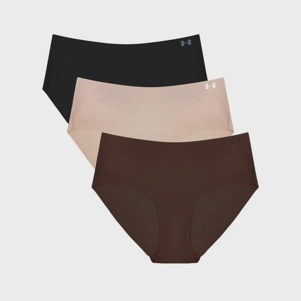 Kit Calcinhas Under Armour Pure Stretch com 3 Unidades - Adulto