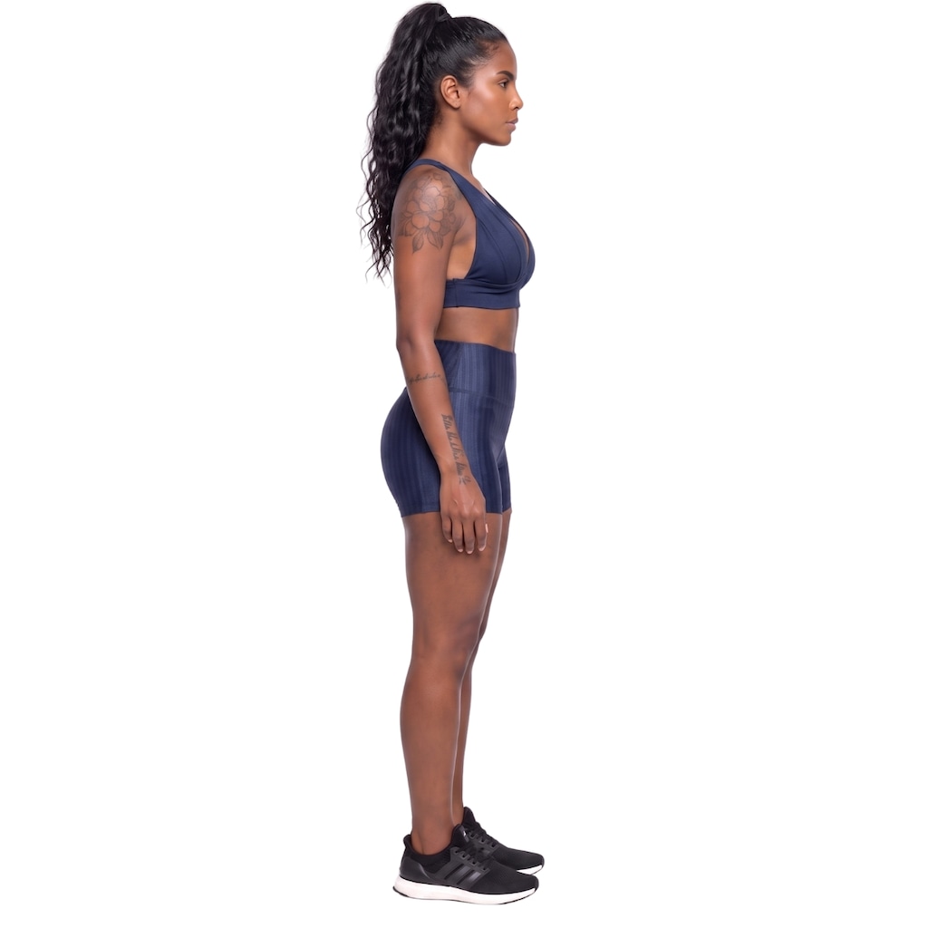 Imagem 3 do produto Conjunto Feminina Fitness Top Bojo e Short New Zig Vekyo Roupa De Academia Treino Musculação