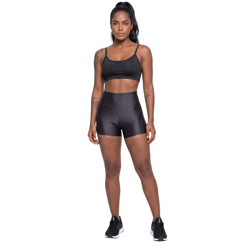 Conjunto Feminina Fitness Top Alça Fina e Short New Zig Vekyo Roupa De Academia Treino Musculação - Foto 1