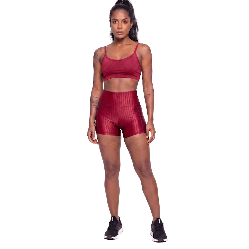 Conjunto Feminina Fitness Top Alça Fina e Short New Zig Vekyo Roupa De Academia Treino Musculação