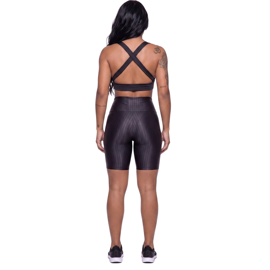Imagem 2 do produto Conjunto Feminina Fitness Top Bojo e Bermuda New Zig Vekyo Roupa De Academia Treino Musculação