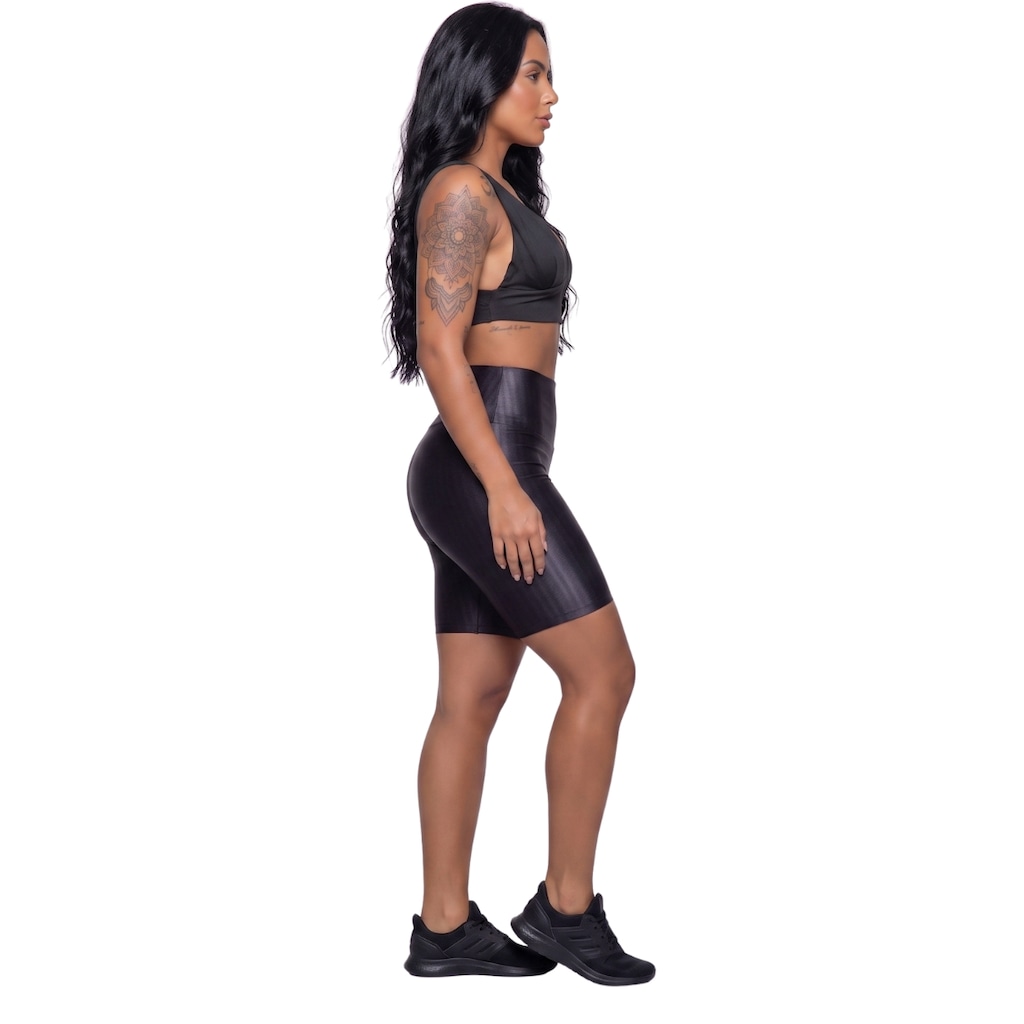 Imagem 3 do produto Conjunto Feminina Fitness Top Bojo e Bermuda New Zig Vekyo Roupa De Academia Treino Musculação
