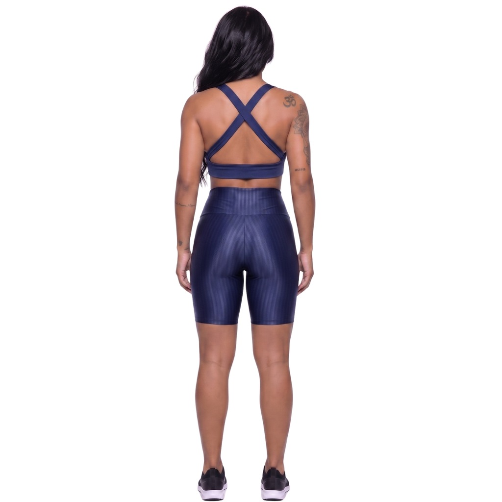 Imagem 2 do produto Conjunto Feminina Fitness Top Bojo e Bermuda New Zig Vekyo Roupa De Academia Treino Musculação