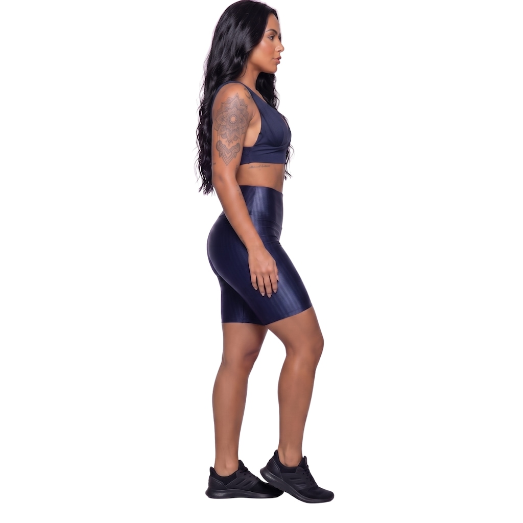 Imagem 3 do produto Conjunto Feminina Fitness Top Bojo e Bermuda New Zig Vekyo Roupa De Academia Treino Musculação