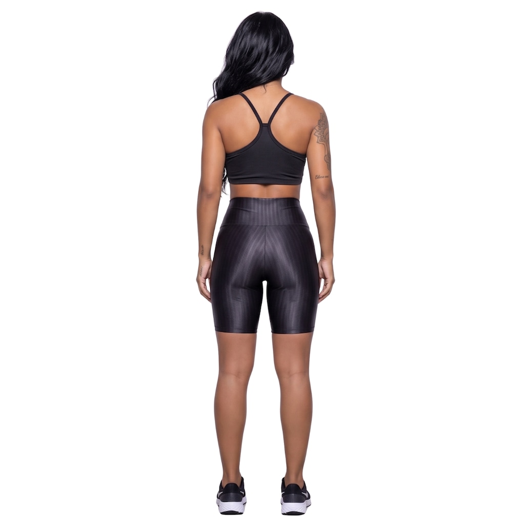 Imagem 2 do produto Conjunto Feminina Fitness Top Alça Fina e Bermuda New Zig Vekyo Roupa De Academia Musculação