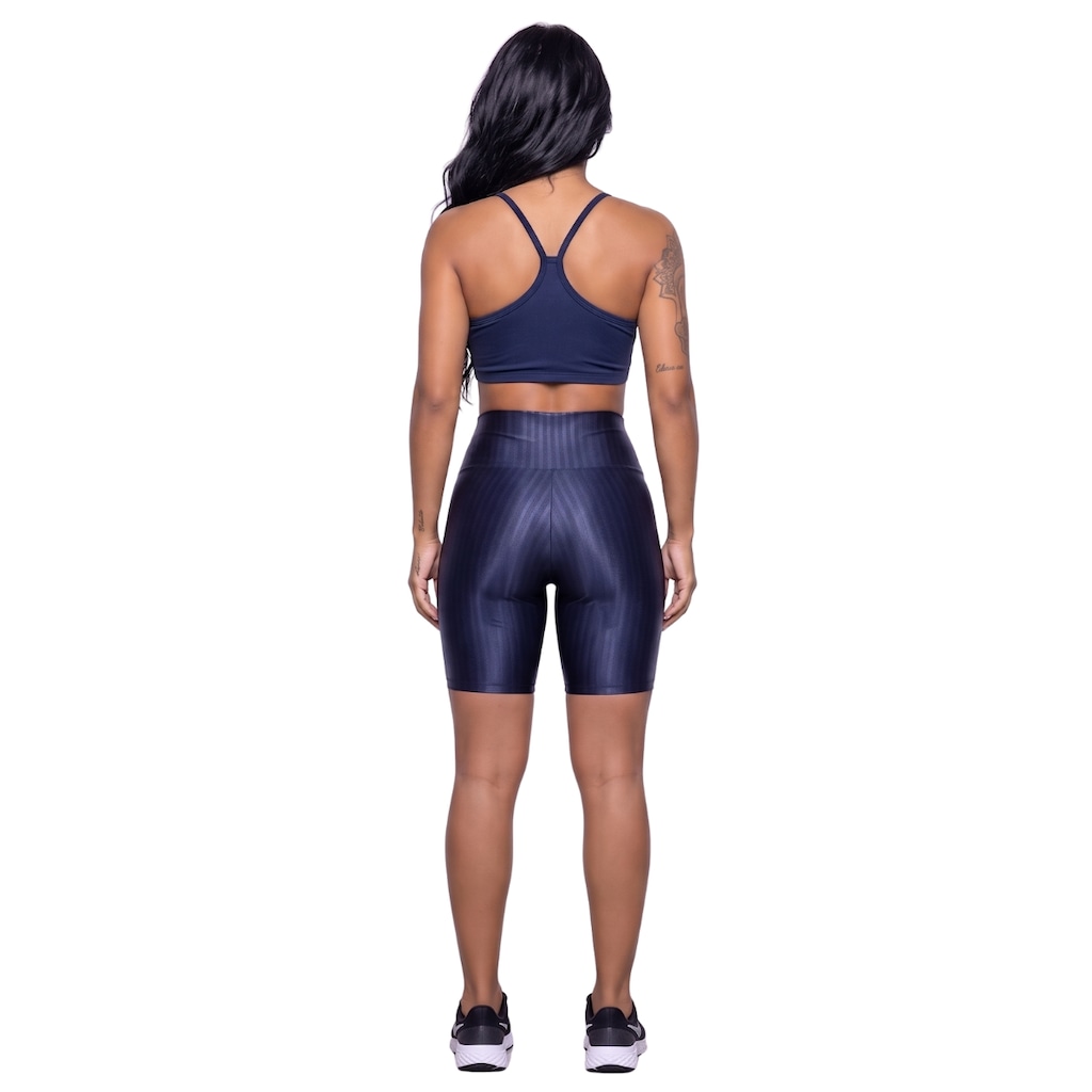 Imagem 2 do produto Conjunto Feminina Fitness Top Alça Fina e Bermuda New Zig Vekyo Roupa De Academia Musculação