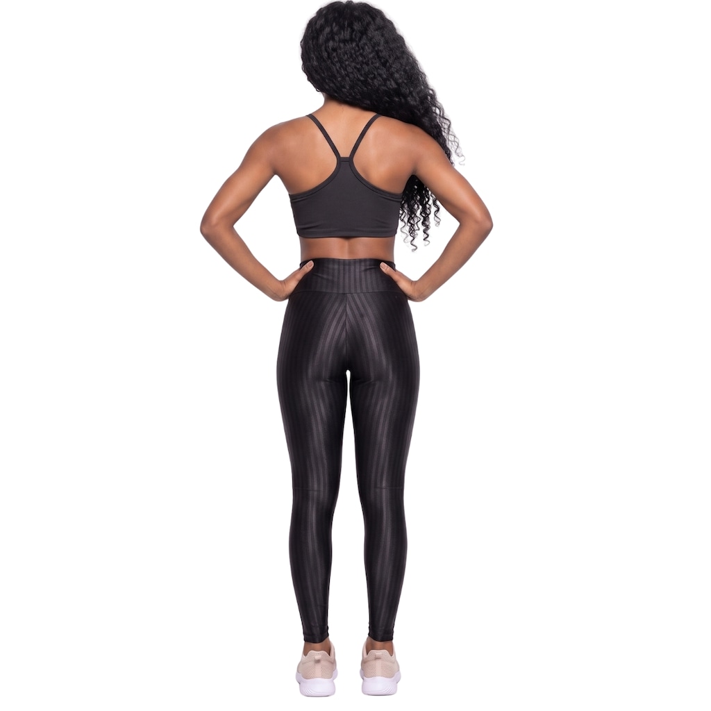 Imagem 2 do produto Conjunto Feminina Fitness Top Alça Fina e Calça New Zig Vekyo Roupa De Academia Musculação