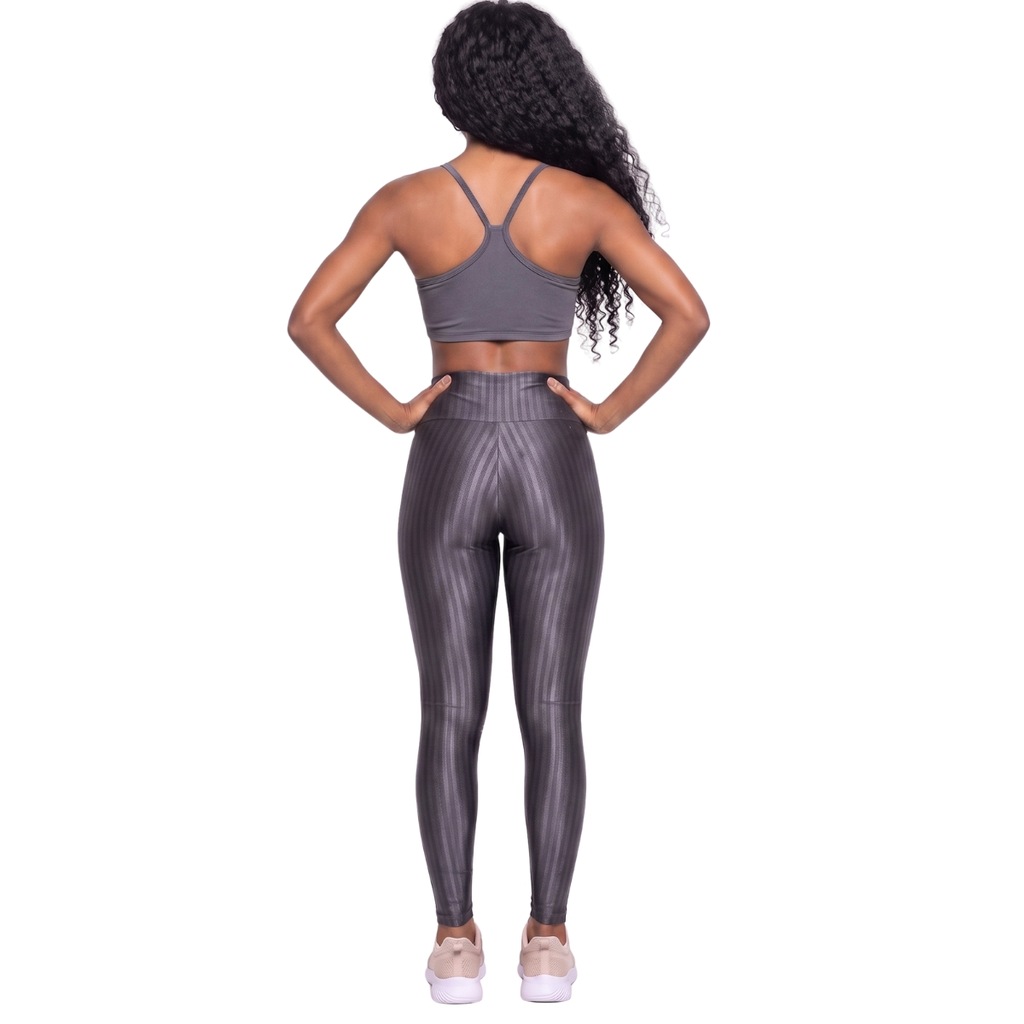 Imagem 2 do produto Conjunto Feminina Fitness Top Alça Fina e Calça New Zig Vekyo Roupa De Academia Musculação
