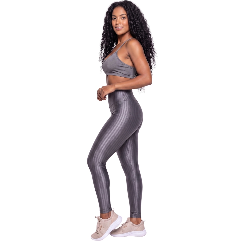 Imagem 3 do produto Conjunto Feminina Fitness Top Alça Fina e Calça New Zig Vekyo Roupa De Academia Musculação