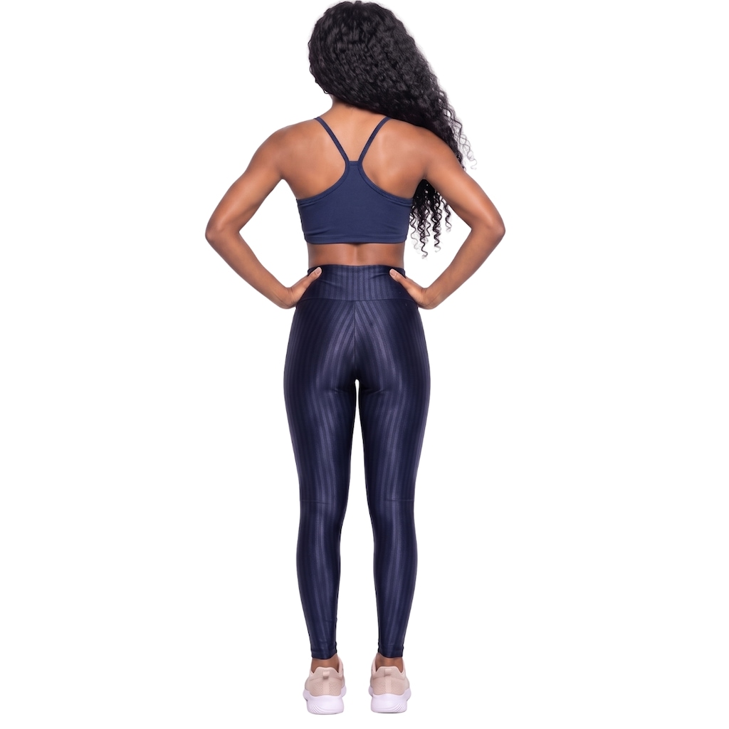 Imagem 2 do produto Conjunto Feminina Fitness Top Alça Fina e Calça New Zig Vekyo Roupa De Academia Musculação