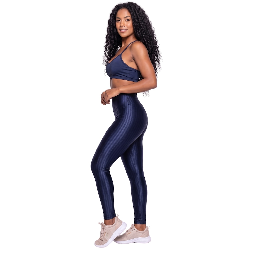 Imagem 3 do produto Conjunto Feminina Fitness Top Alça Fina e Calça New Zig Vekyo Roupa De Academia Musculação