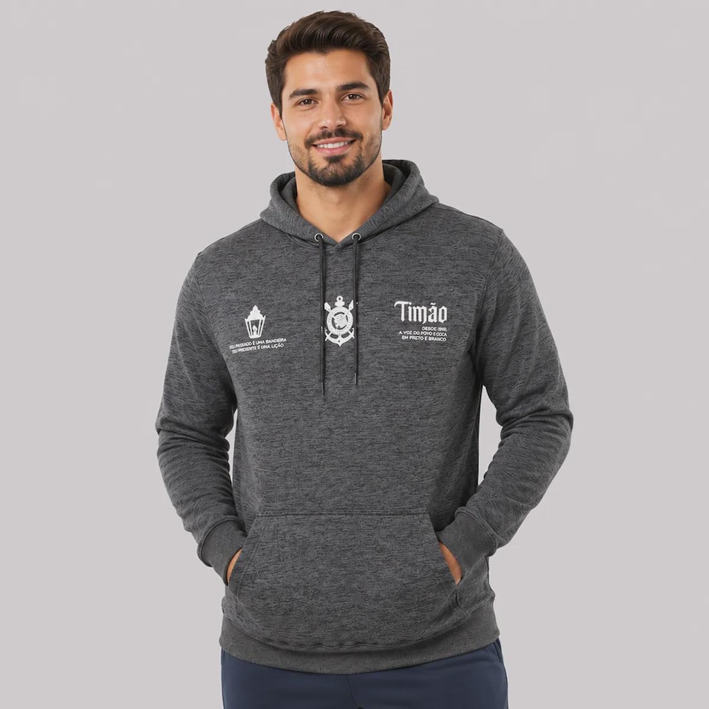 Blusão de Moletom Corinthians Luz da Fiel Masculino