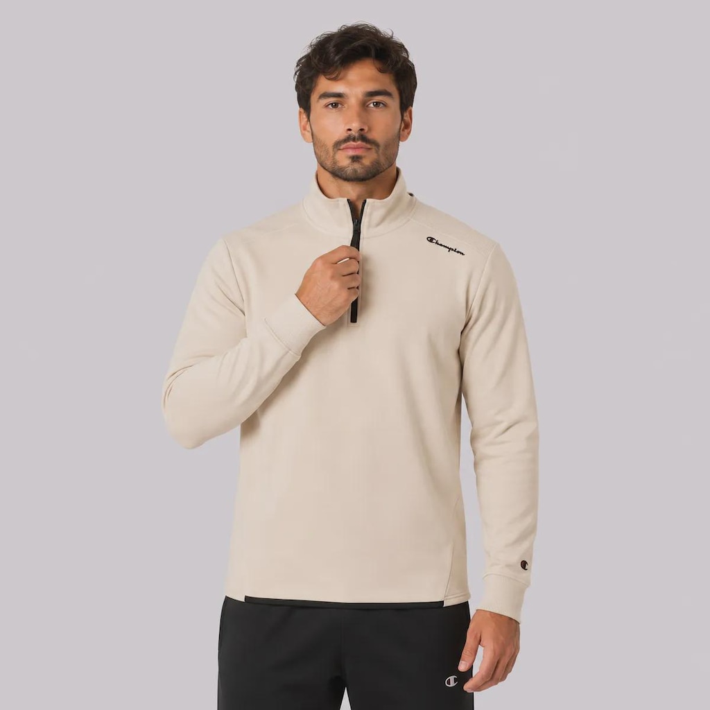 Imagem 4 do produto Blusão de Moletom Champion Quarter Zip Mini Script Logo Masculino