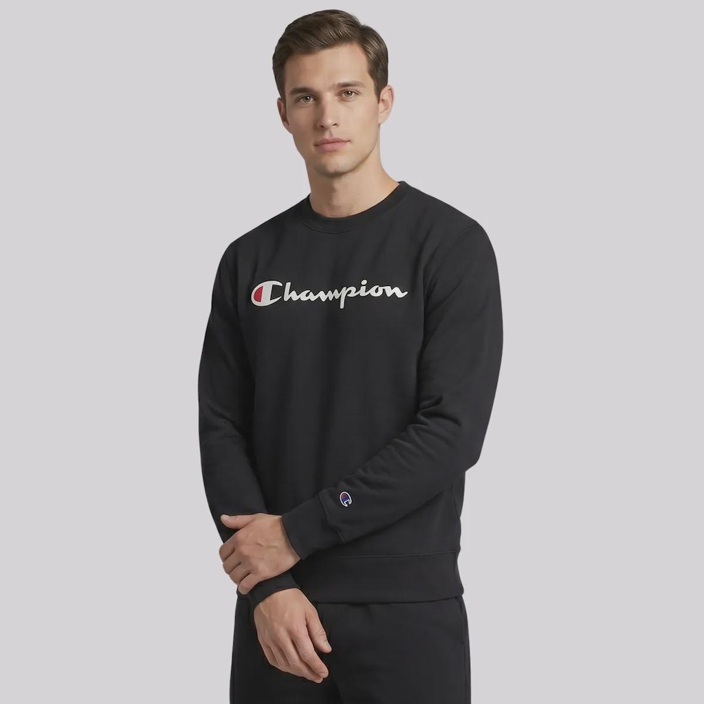 Imagem 2 do produto Blusão de Moletom Champion Crewnek Athletic Script  INK Masculino