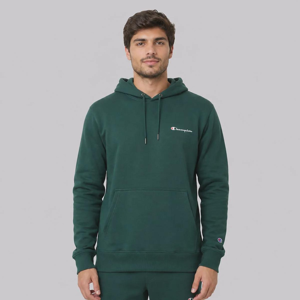 Blusão de Moleton Champion Hoodie Athletic Mini Script Ink Masculino