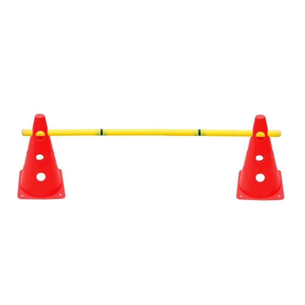 Imagem 2 do produto Kit Agilidade 2 Cones Perfurados + Bastão Poker