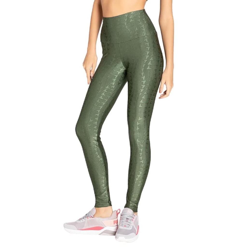 Calça Legging Trinys Jacquard Cos Alto Feminina