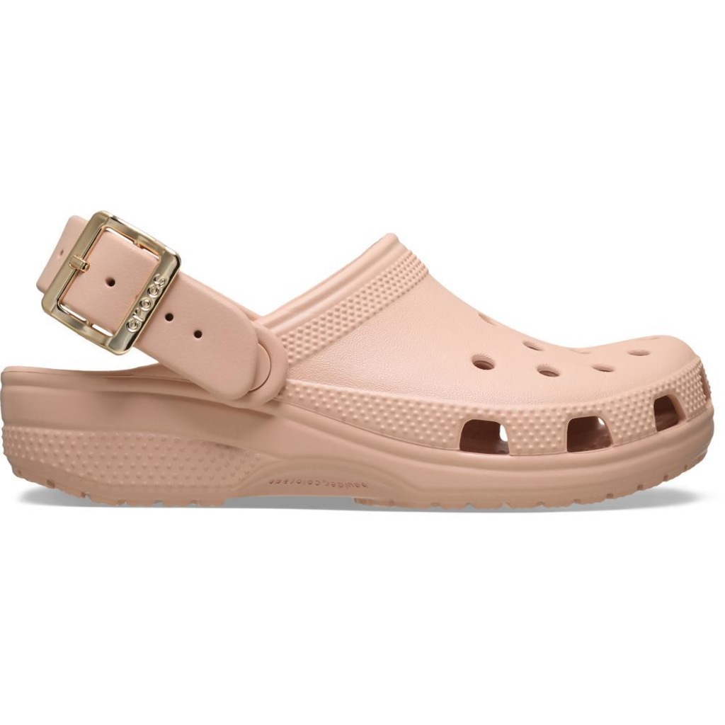 Sandália Crocs Classic Metallic Buckle Clog Blush - Unissex