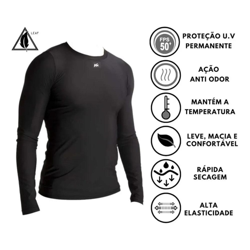 Imagem 2 do produto Camisa Térmica Kanxa Segunda Pele Manga Longa Unissex