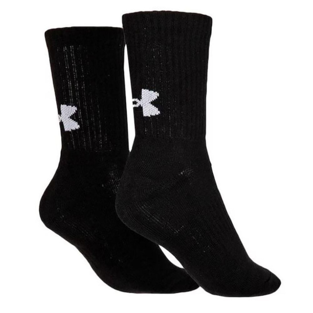 Imagem 3 do produto Kit Meia Under Armour Cotton Crew Cano Alto Unissex
