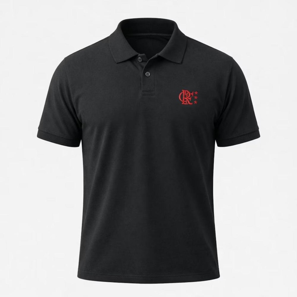 Camisa Polo do Flamengo Bordado Tradição Betel - Masculina