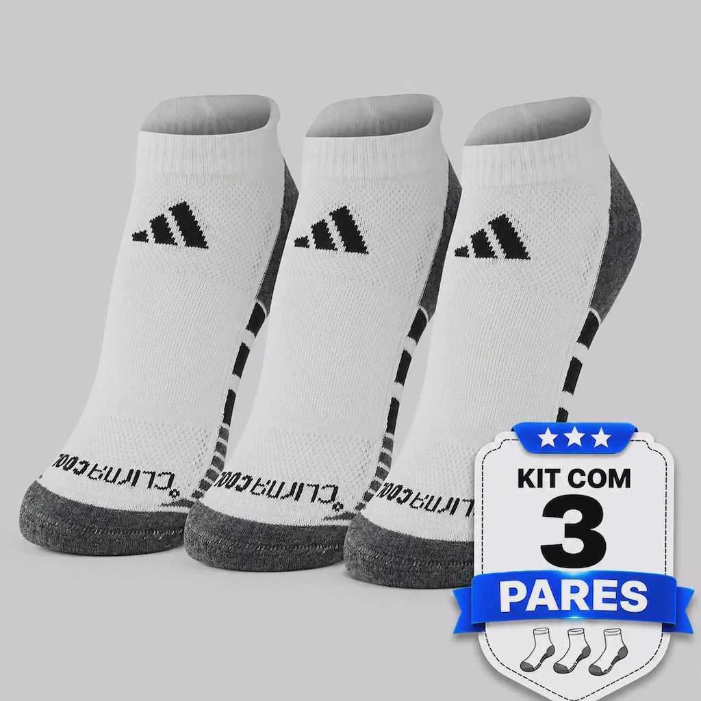 Imagem 2 do produto Kit Meia adidas Cano Baixo PRF CC C 3 Pares