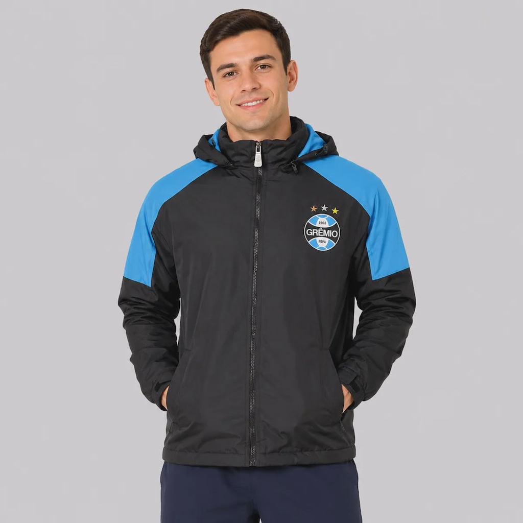 Jaqueta do Grêmio Parka Solid Masculina