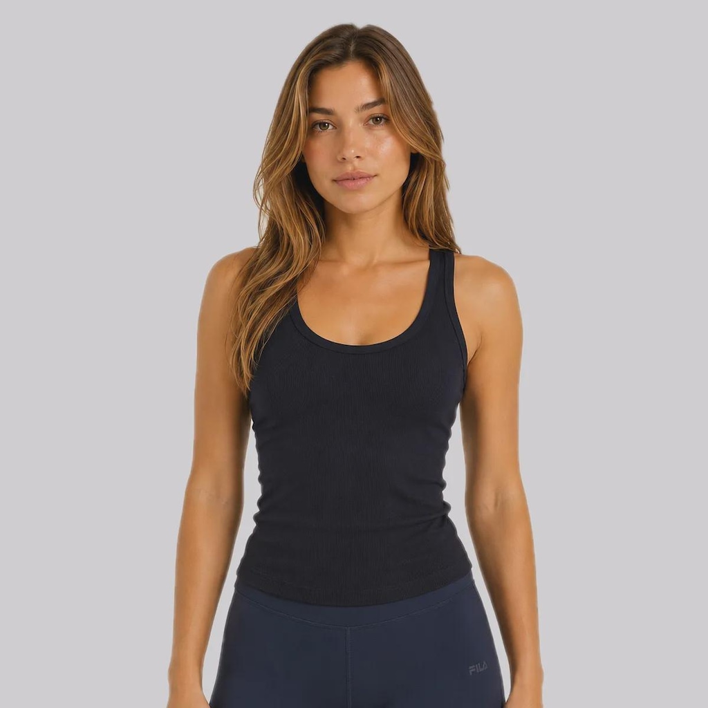 Camiseta Regata Fila Essentials Rib Feminina