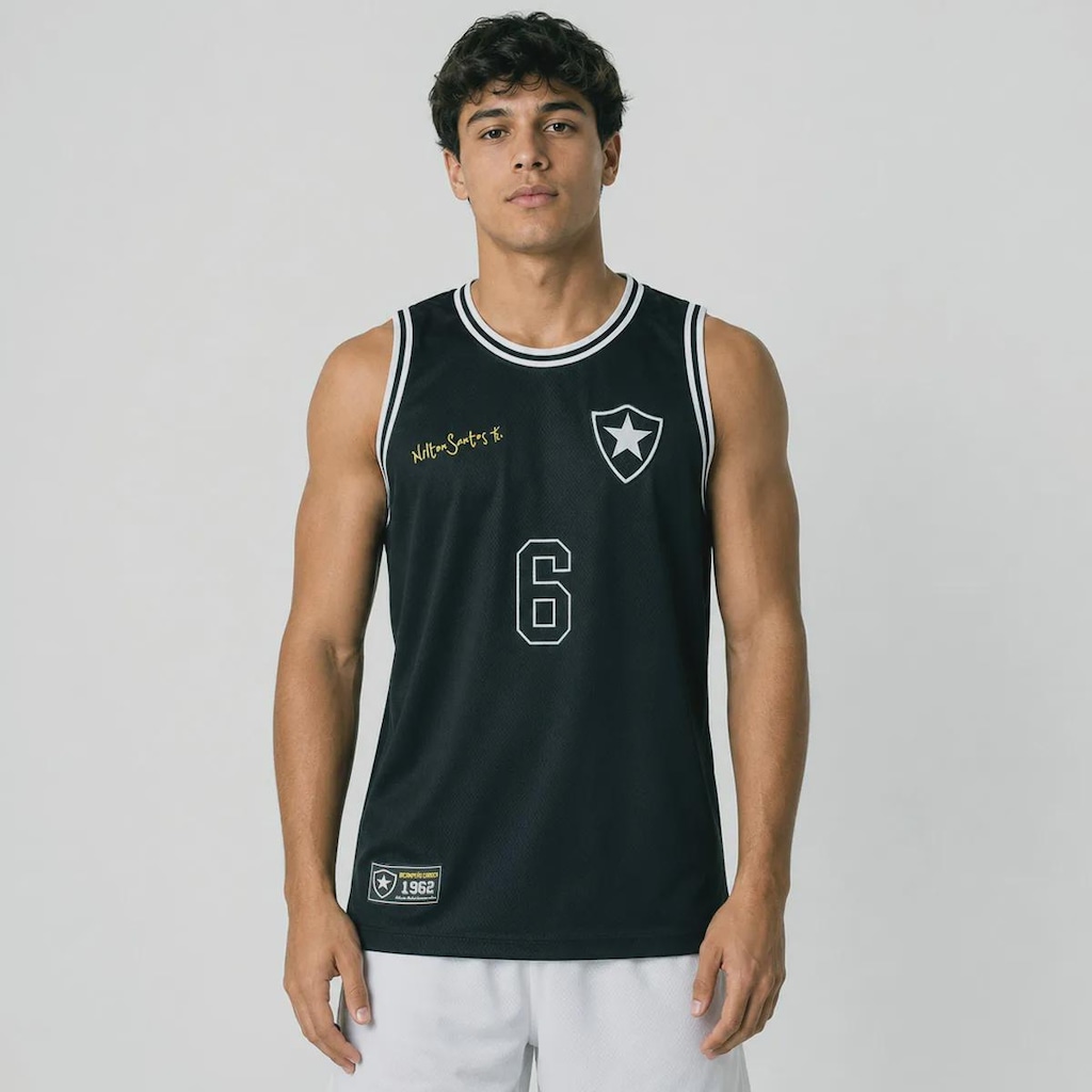 Camiseta Regata do Botafogo Retrô Nilton Santos Masculina