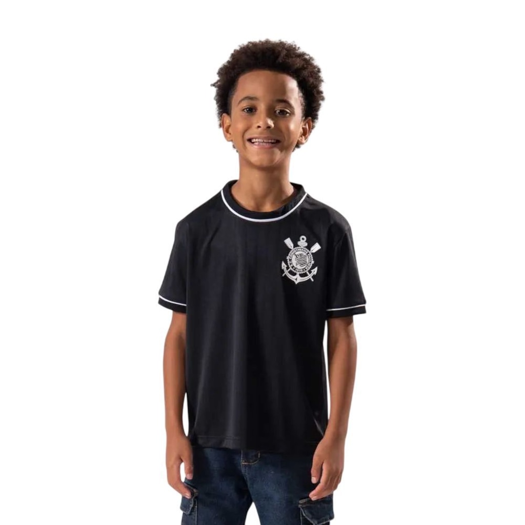 Camiseta do Corinthians Braziline Arte Infantil