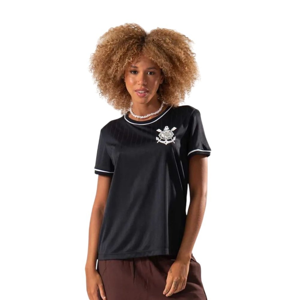 Camiseta do Corinthians Arte Braziline Feminina