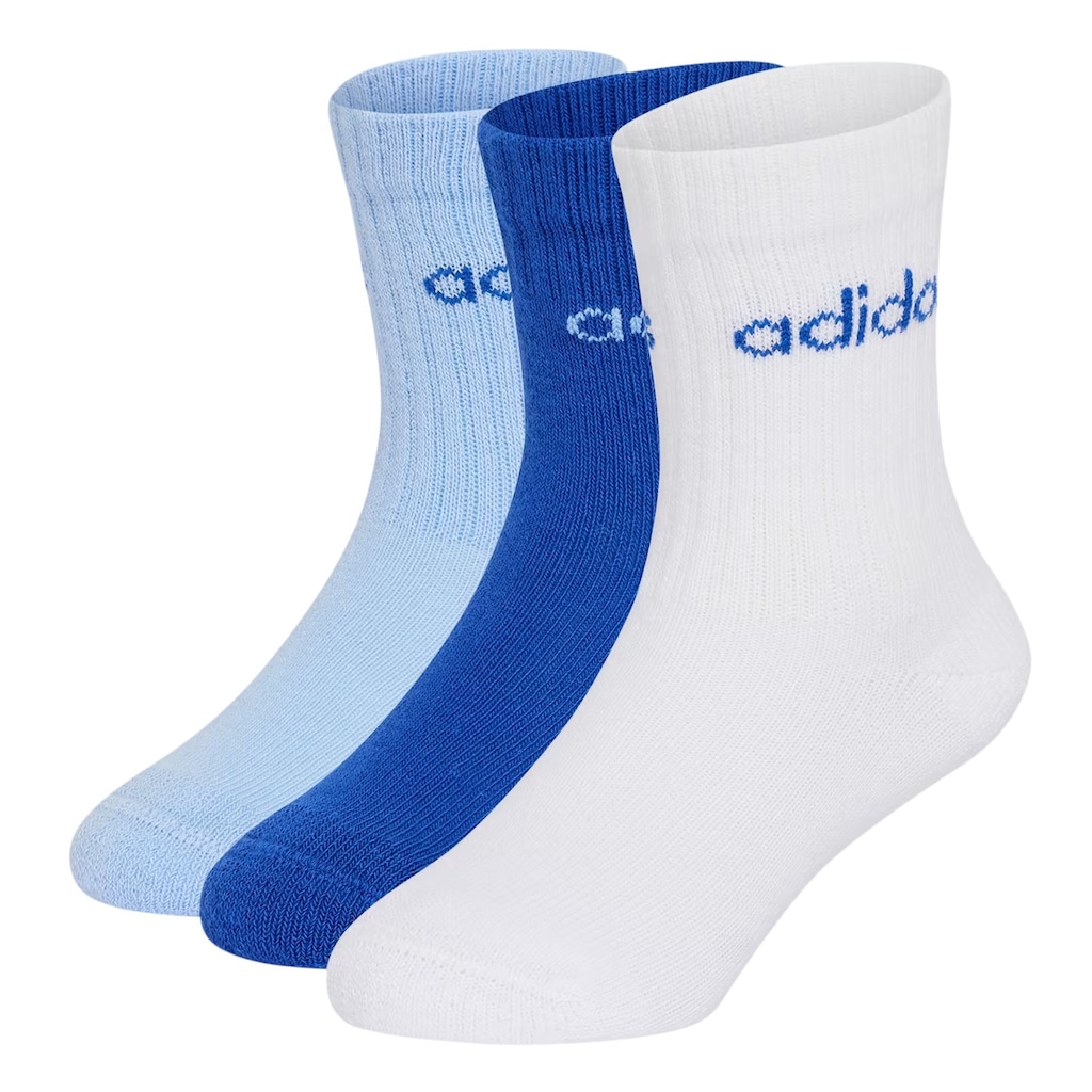 Kit Meia adidas Infantil Linear Crew 3 Pares
