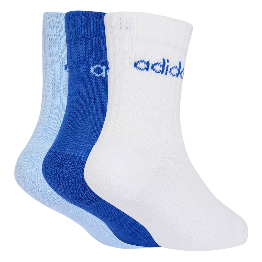 Imagem 2 do produto Kit Meia adidas Infantil Linear Crew 3 Pares