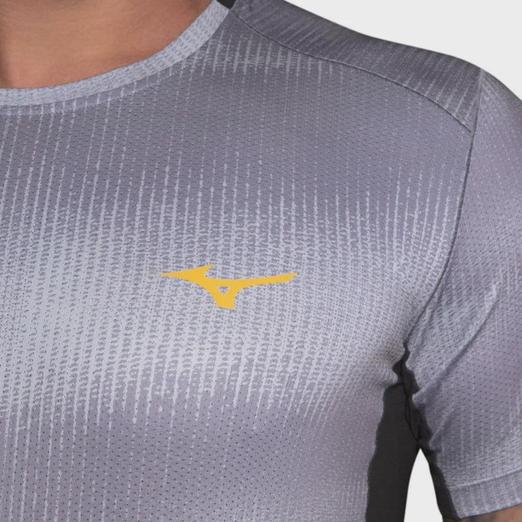 Imagem 5 do produto Camiseta Mizuno Run Easy 5 Masculina - Cinza/Preta - Mizuno - Masculino