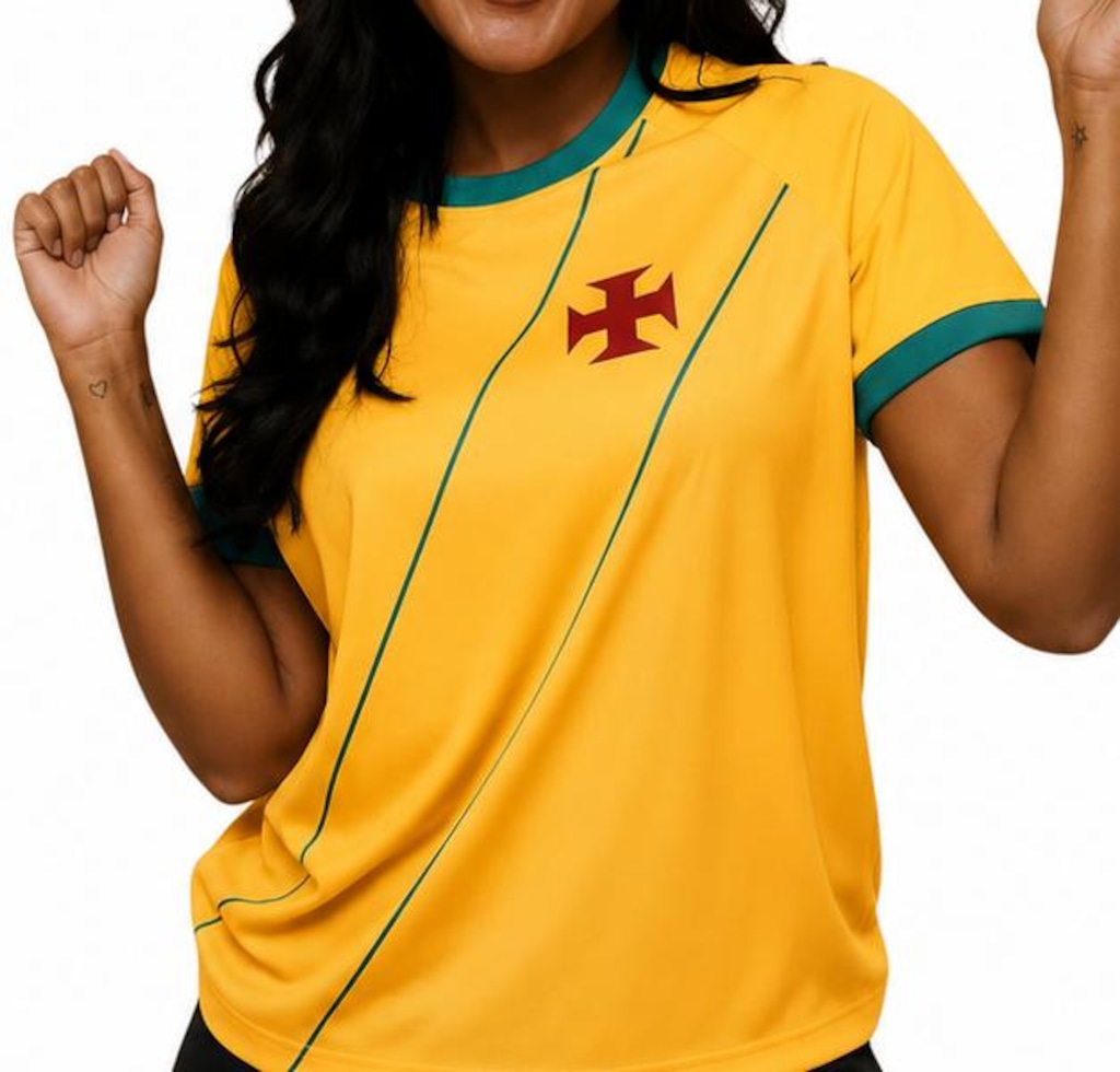 Camisa Feminino Braziline Vasco Folha